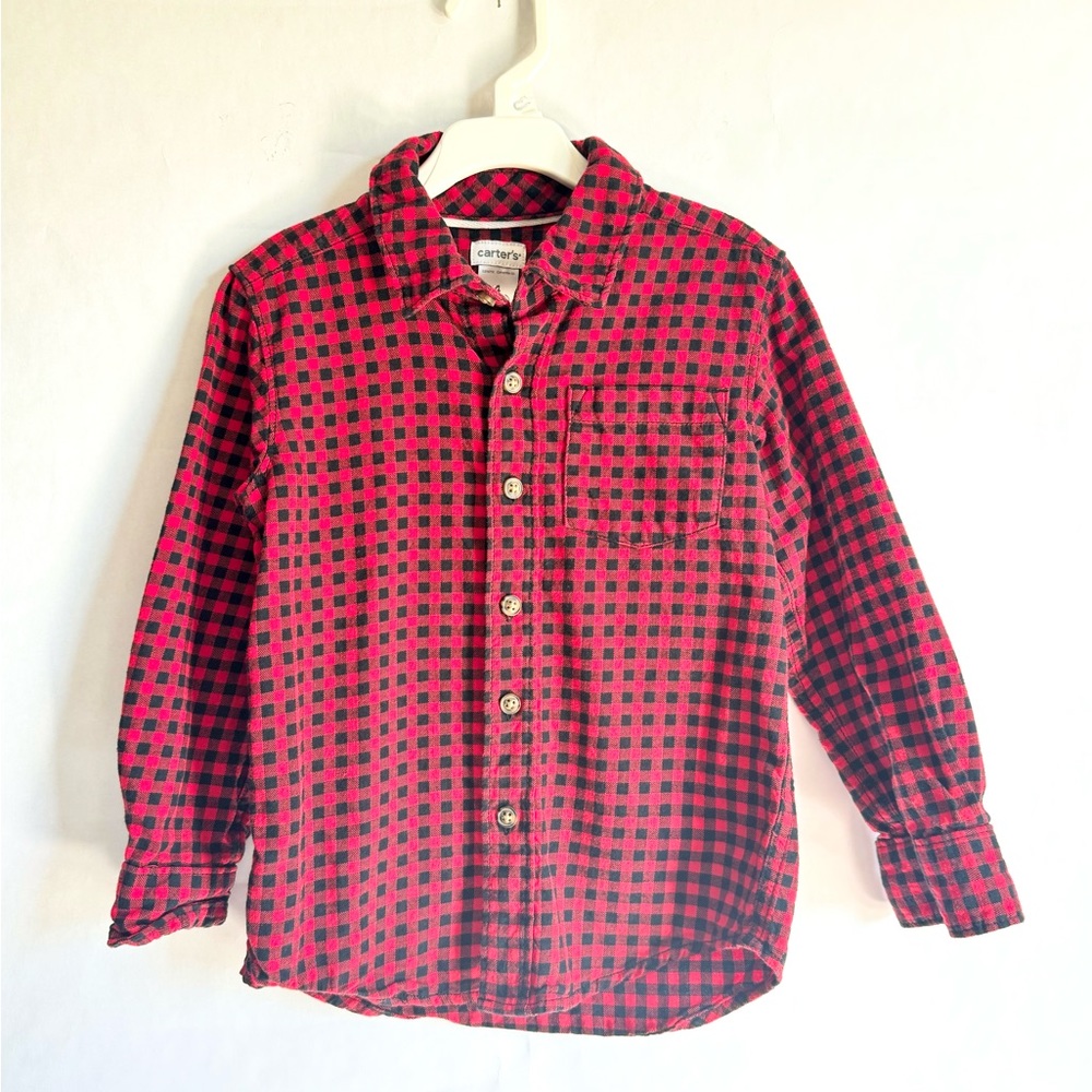 Carter's Red Plaid Kids Shirt